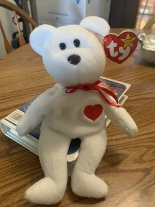 1993 Ty Beanie Baby Valentino - Brown Nose Multiple Swing Tag Errors Pvc Pellets