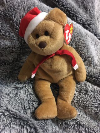 Rare Ty Beanie Baby Brown Nose 1997 Teddy In.  Pvc Pellets