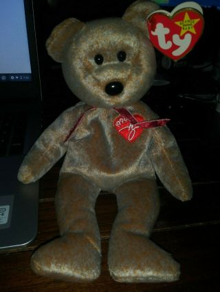 Ty 1999 Signature Bear Beanie Baby With Tag Sku112903p