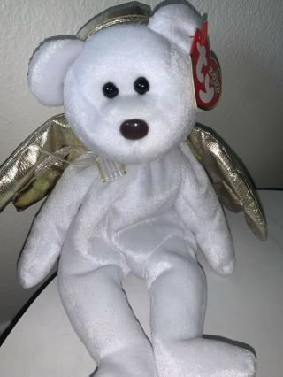 Ty Beanie Babies - Halo Ii The Bear Rare With Brown Nose And Tag Error