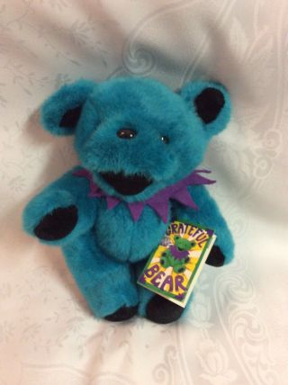 12 " Turquoise Jointed Grateful Dead Plush Bear W/tags 1990 Liquid Blue Rare