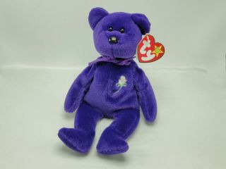 1st Edition Princess (diana) Purple Bear 1997 Ty Beanie Baby