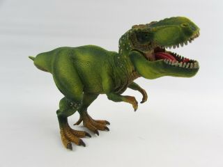 Schleich Dinosaur Green T Rex Tyrannosaurus Toy Model Figure Movable Jaw 11 " Vgc