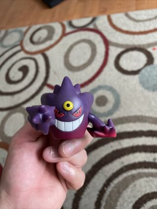Pokemon Toy Mega Gengar Figure Approx 2 Inches Tall Figure Purple Tomy 2016