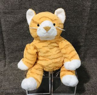Ty Pluffies Tylux Purzz Orange W/stripes Kitty Cat Plush Toy