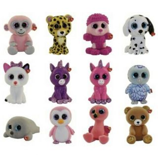 Full Set Of 12 Ty Mini Boo Series 3 Hand Painted Collectible Vinyl Figurines
