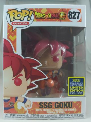 Animation Funko Pop - Ssg Goku - Dragon Ball Z - Sdcc Exclusive - No.  827
