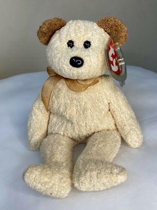 Rare And Retired Ty Beanie Baby Huggy The Bear With Tag Error