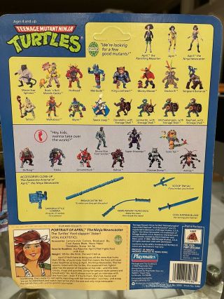 NIB TMNT Teenage Mutant Ninja Turtle April Action Figure 5th Anniversary (1992) 2