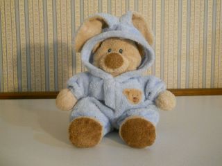 Ty 2007 Pluffies " Love To Baby " Plush Stuffed 8 " Blue Bunny Pj 