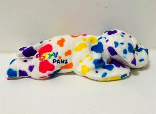 Lisa Franks Stuffins Dotty Paws Beanbag Plush Animal Vintage W/ Tags Collectible
