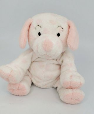 Ty Pluffies Lovesy Pink Valentines Puppy Dog Plush 9 " Stuffed Toy Lovey 2004