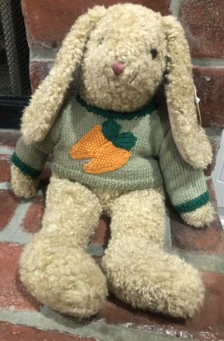 Vtg Retired Ty Curly Plush Rabbit Bunny 18” Large Beanie 1991 W/ Tag