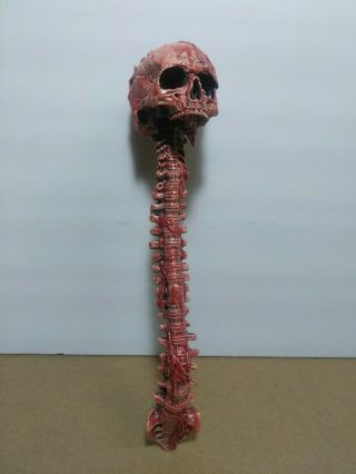 1/4 Scale Bloody Human Trophy Skull & Spine For 18 " Inch Predator Figures