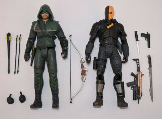 Dc Collectibles Direct Arrow Oliver Queen Deathstroke 6 " Figure 2 Pack Cw Tv
