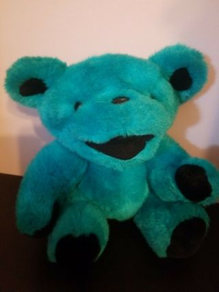 12 " Turquoise Jointed Grateful Dead Plush Bear 1990 Liquid Blue Teal