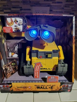 Disney Pixar Rc Remote Control Hello Wall - E Lights Sounds Robot
