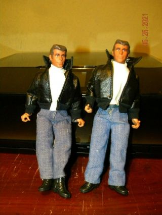 2 Vintage 1976 Mego The Fonze Fonzie Action Figure Doll 8 " Tall Complete