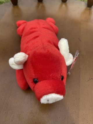 Retired Ty Beanie Baby Tabasco The Red Bull.  Mulitiple Tag And Tush Errors