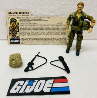 Gi Joe Vintage 1985 Footloose Figure 100 Complete W/ Card.  Very.