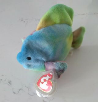 Beanie Baby Coral 3rd Gen Hang Tag 1st Gen Tush Tag Great Colors