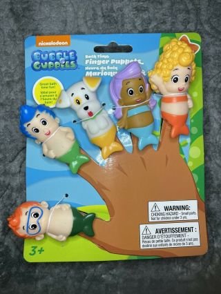 Bubble Guppies Htf Finger Puppets Nickelodeon 5 Puppets Great Bathtub Toy