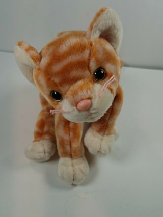 Vintage 1999 Ty Beanie Babies " Amber " Plush Stuffed Animal Toy Cat Small 8 "