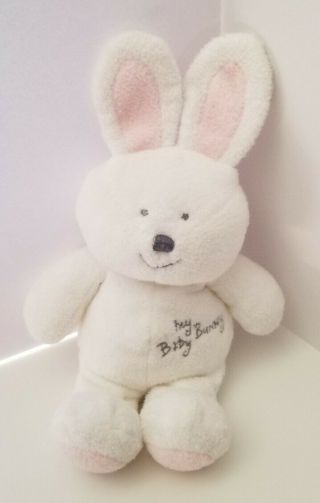 Ty Pluffies White My Baby Bunny Plush Pink Ears