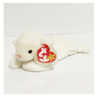 Ty Beanie Baby Fleece The Lamb 1996 With Protective Heart Tag