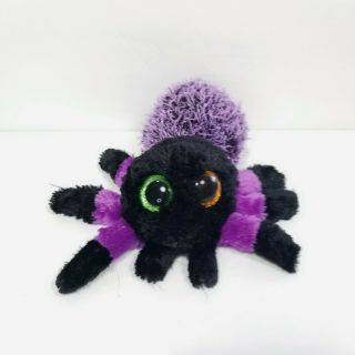 Ty Halloween Beanie Baby Boos 6 " Creeper Purple Black Spider Plush Animal