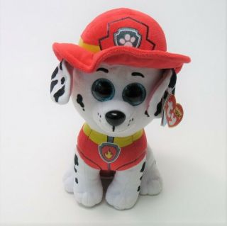 Ty Beanie Boos Paw Patrol Marshall Firedog 8 " Plush Stuffed Animal