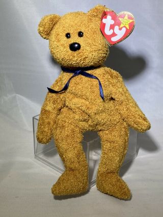 Retired Ty Beanie Babies 1998 Fuzz The Bear - With Tags