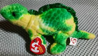 Ty Beanie Babies: " Spikey " The Dinosaur Dob September 5,  2007 Mwmts Rare