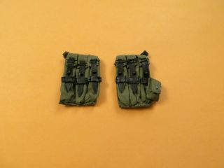 Dragon Loose Wwii German Mp40 Ammo Pouches (pair) (field Gray) For 1/6th Figures