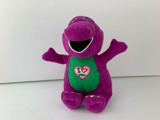 Barney 9 " Singing Plush " I Love You " Song Lyons 2011 Stuffed Animal Toy
