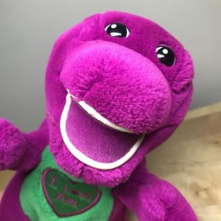 Vintage Plush 10 " Barney I Love You Talking Singing Purple Dinosaur Lyons