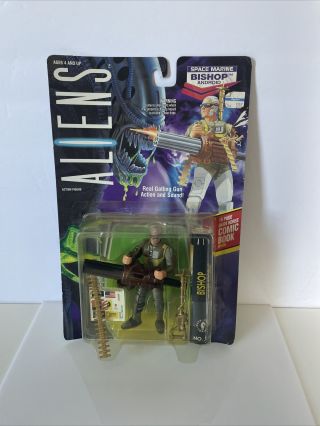 1992 Kenner Aliens Space Marine Bishop Android Action Figure In Package