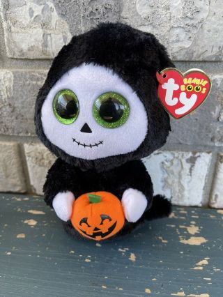 Ty Beanie Boos 6 " Treats The Halloween Ghost / Ghoul Plush Stuffed Toy P14