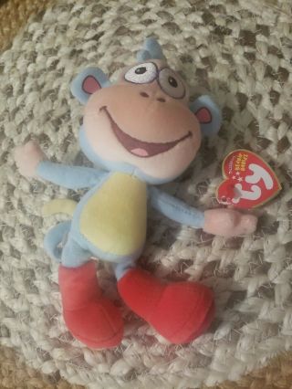 Ty Beanie Baby Boots The Monkey From (dora The Explorer) (8 Inch) Year 2010