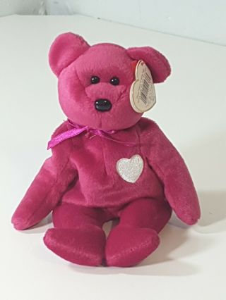 ‘valentina’ Ty Beanie Baby Valentina Bear - Rare -