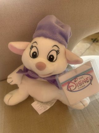 Disney Store Bianca The Rescuers Bean Bag Mini Plush Stuffed Animal Toy Nwt