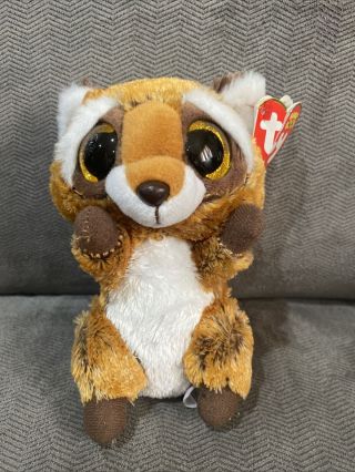 Ty Beanie Boos Rusty The Raccoon Plush Toy Nwt With Tags
