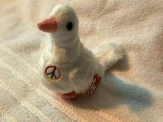 Ty Beanie Baby Serenity The Peace Dove 2002 - - Mwmt