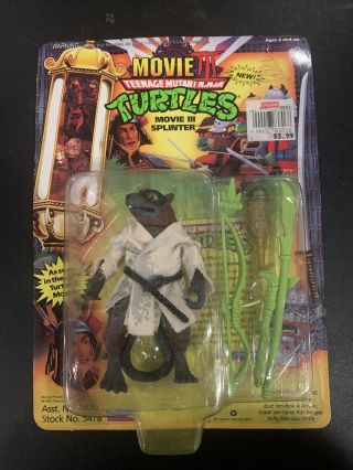 Rare 1992 Tmnt Teenage Mutant Ninja Turtles Movie Iii 3 Splinter Moc Figure