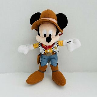Walt Disney World Mickey Mouse Plush Pixar Toy Story Woody Cowboy Disney Parks