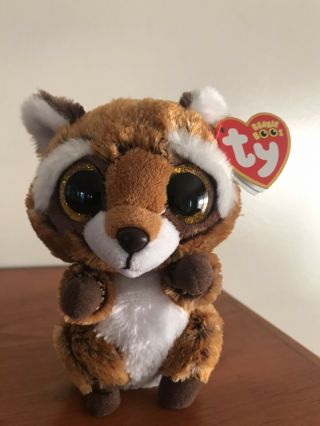Ty Beanie Boos - Rusty The Raccoon (6 Inch) - With Tags