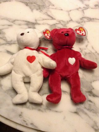 Ty Beanie Babies Valentino And Valentina W Tags