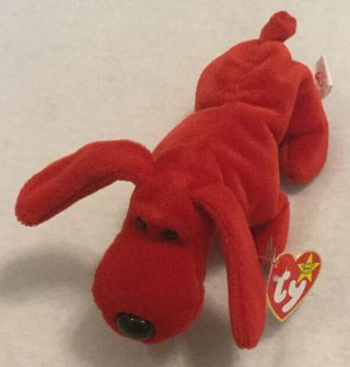 Retired 1996 Ty Beanie Baby Rover Nwt 8” Red Dog W/ Pvc Pellets