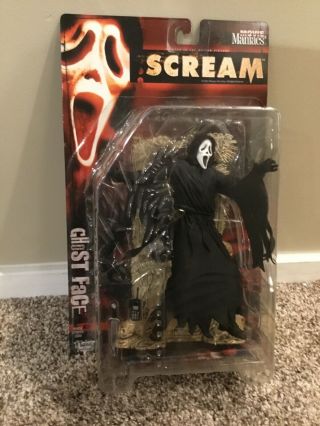 Vintage 1999 Movie Maniacs Scream Ghost Face Action Figure Mcfarlane