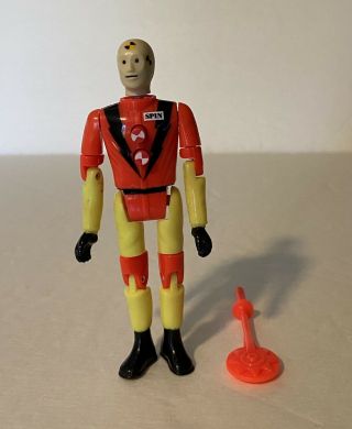Pro - Tek Spin 2 Dummy Figure W/ Weapon: Vintage Incredible Crash Dummies By Tyco